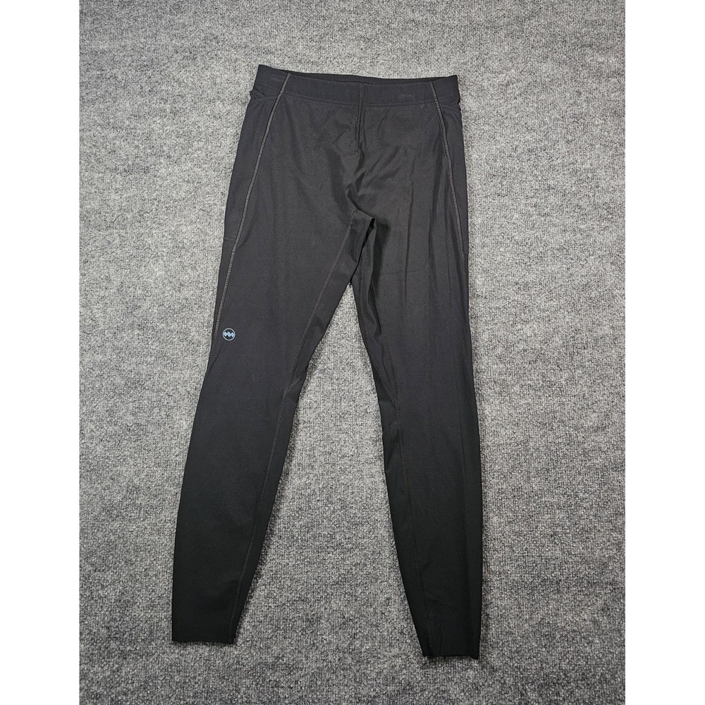 Janji 7/8 Trail Running Tights Womens Size Medium Black Pockets Drawstring Logo